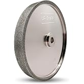 UF-Sharp CBN Grinding Wheel 8 inch 80 Grit，1" Wide, 5/8" Arbor | Vibration-Free,Cooler Grinding,Non-deformable,No Dressing Required,Sharpening HSS Tool,Fits 8 inch Bench Grinder