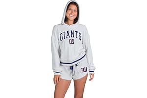 Concepts Sport Women's NFL Whitley Long Sleeve Hoodie Top & Shorts Set