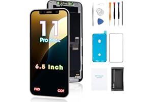 DIYREPAIR Screen Replacement for iPhone 11 Pro Max 6.5', 3D Touch Display Full Repair kit, Digitizer Assembly with Tools Set, Tempered Glass, Instruction Black