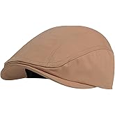 Newsboy Cap for Men 100% Cotton Mens Flat Hats Newsies Hat Classic Irish Gatsby Ivy Cabbie Golf Hats