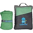 Lunatec Premium Waffle Weave Microfiber Travel Towel. Quick Drying Travel Essential Camping Towel.
