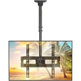 PERLESMITH Ceiling TV Mount for 26-65 inch Flat Screen Displays, Max VESA 400x400mm, Hanging Adjustable Ceiling TV Bracket Fits Most LCD LED OLED 4K TVs, Pole Ceiling Mount Holds up to 110lbs, PSCM2