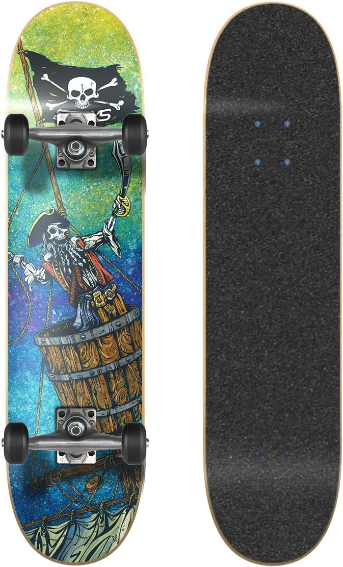SkateXS Beginner Pirate Street Skateboard