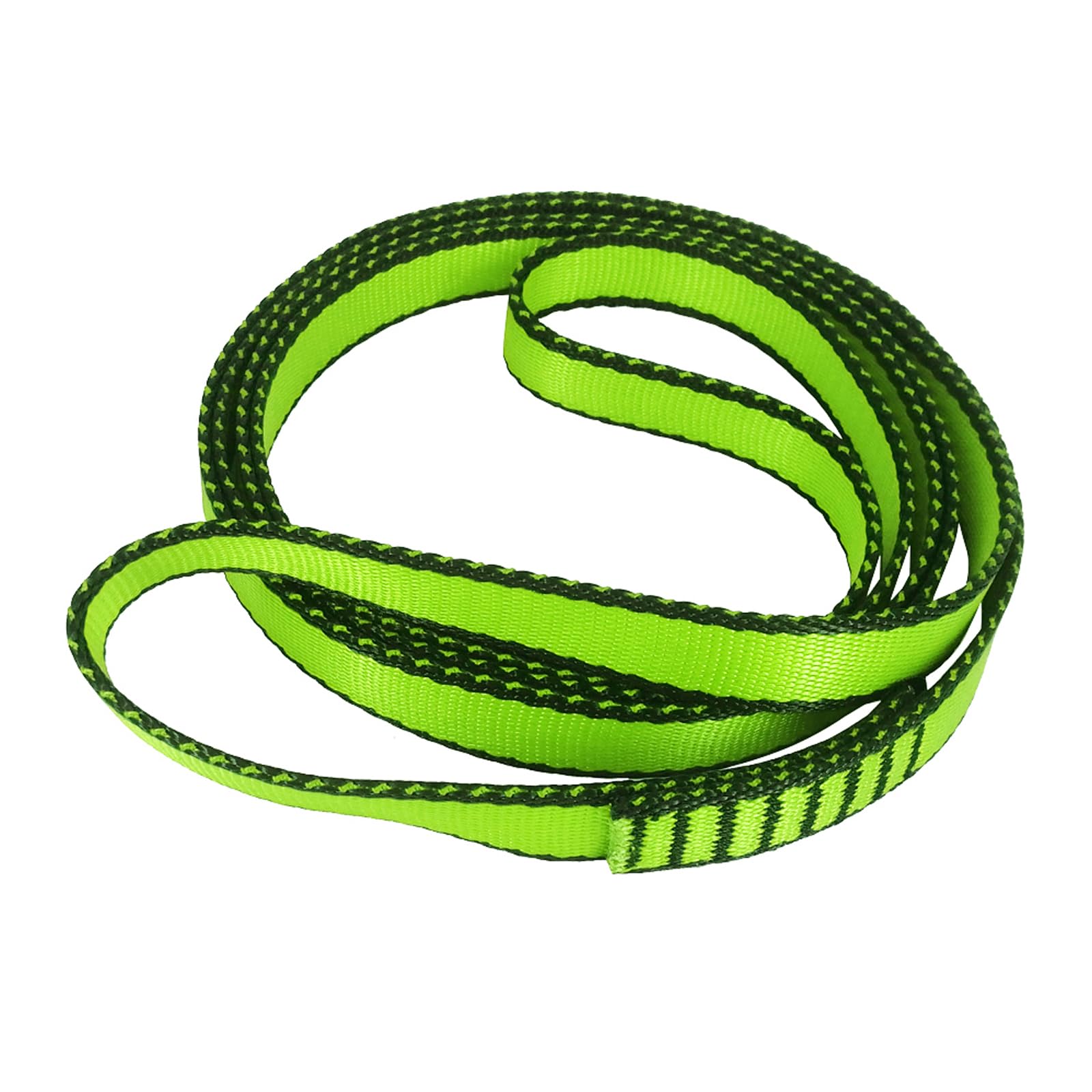 FOSER 18mm Nylon sling Runner, high-strength Nylon Rope, Apply to yoga hammocks, Hiking, Creating anchor systems, Downhill sports, etc (Green(1pcs), 120cm/48inch)