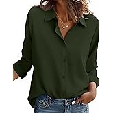ZEAGOO Button Down Shirt for Women Long Sleeve Blouses Floral Printed Tops Business Casual Work Outfits S-XXL