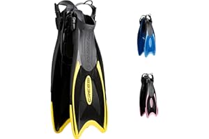 Cressi Palau Adjustable Open Heel Snorkeling Swim Fins Blue