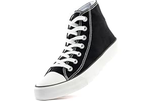 LUMUBBY Canvas Shoes for Women Men High Top Lace Up Sneakers Canvas Fashion Sneakers Classic Casual Walking Shoes Comfortable Breathable