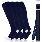 Haysandy Baseball or Softball Sock and Belt Combo Set 2 Cotton Baseball Socks with Belt for Boys Kids Youth Adult