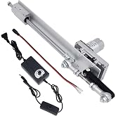 JQDML Reciprocating Cycle Linear Actuator 24V, Stroke 1.18"-6", Max 120RPM | with On/Off Speed Controller, Adjustable Telescopic Motor for Small Holiday Decor Automation &amp; DIY Projects