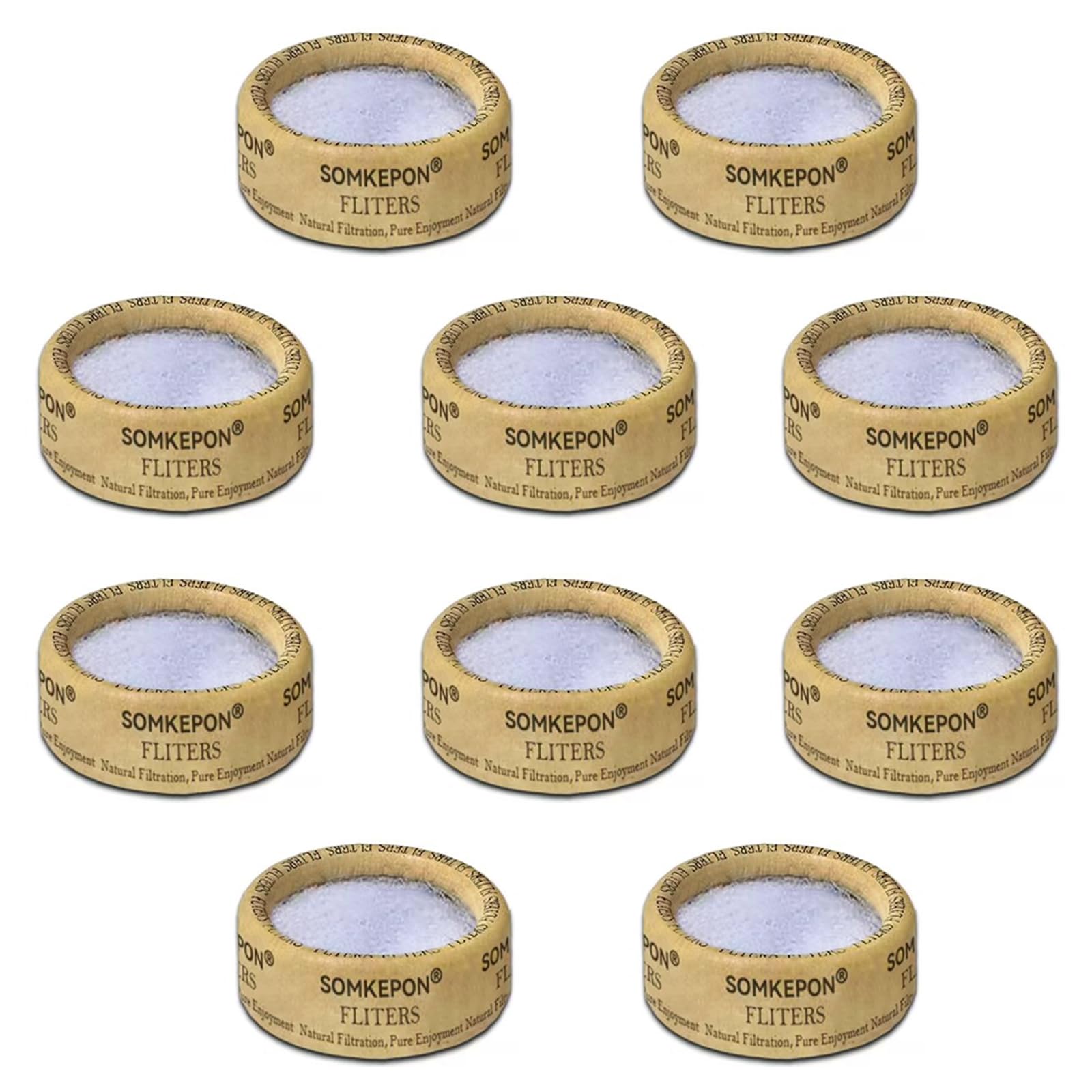 Photo 1 of 10-Pack Replaceable Activated Carbon Filters | Triple-Layer Filtration | Universal Fit for Silicone Mouth Funnels | Removes Harmful Substances | Contactless Design