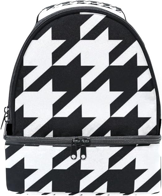 houndstooth lunch bag