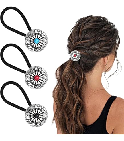 Amazon.com : Concho Metal Ponytail Holder Metal Hair Ties Rope