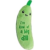 Catstages Crunchy Pickle Kicker Cat Toy – Plush Crinkle Toy with Catnip and Dental Mesh, 6.5"