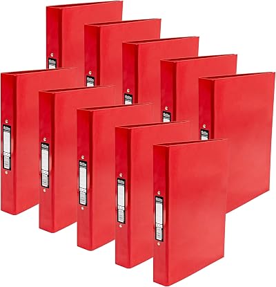Pukka Pad Brights A4 Ringbinder Files 2-O Ring 40mm Spine 10 Pack Red