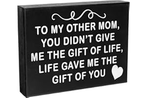 JennyGems To My Other Mom, Life Gave Me the Gift Of You Wooden Sign, Bonus Gifts for Stepmom Foster Mom, Mother in Law, Wall Hanging Decor, Made in USA