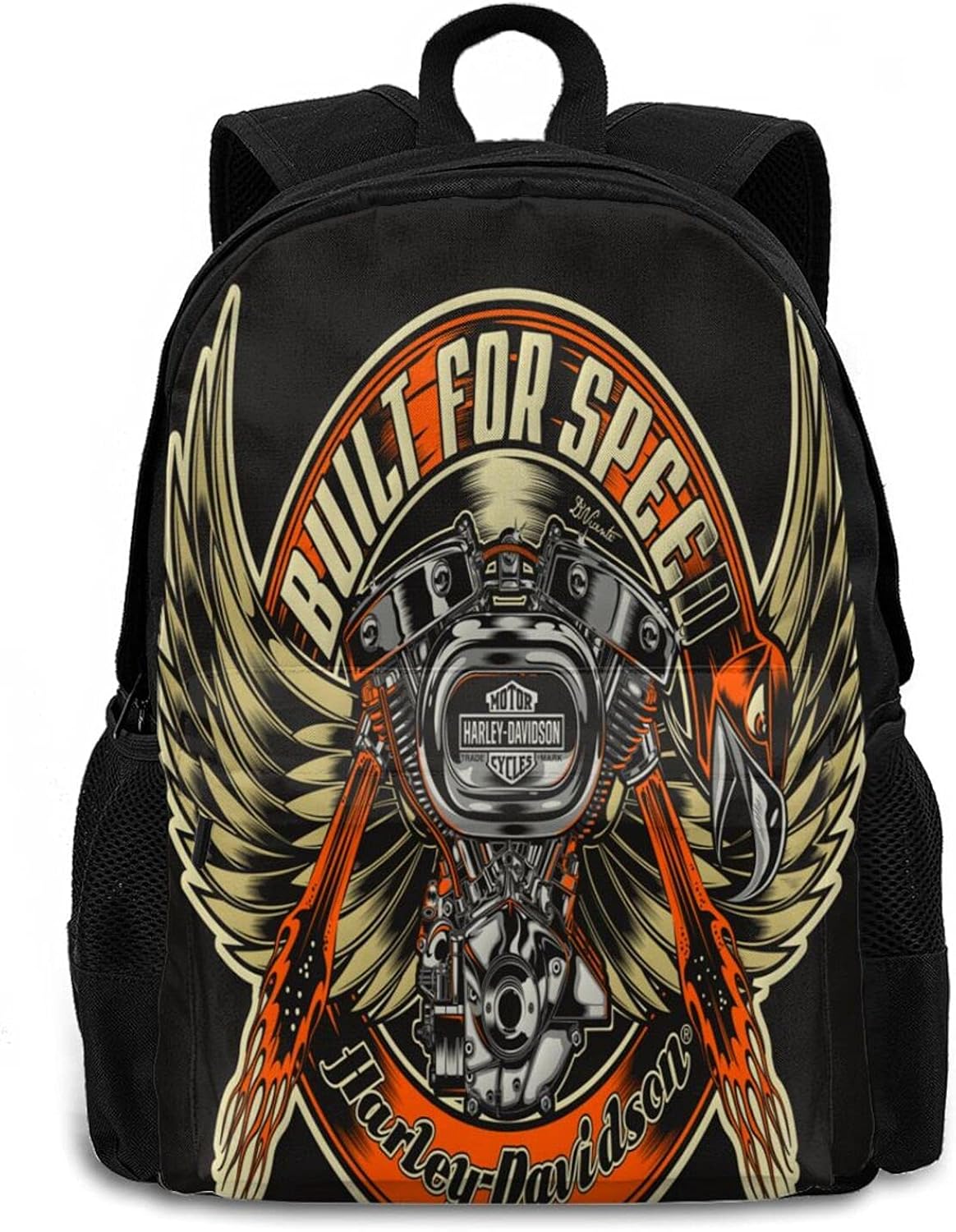 Harley Davidson Drawstring Backpack Chic School Bag Classic Travel Bag