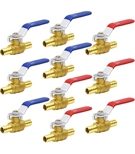 Pack De 4 Vannes D'arrêt 1/4 De Tour Efield Laiton Sans Plomb – Neuf – Pour Air