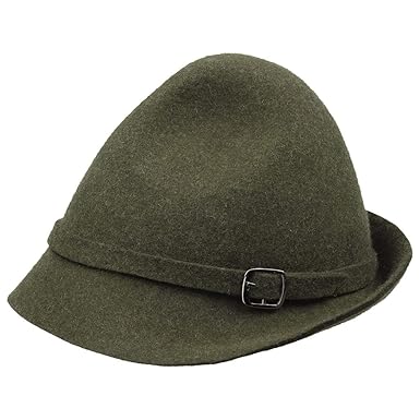 Lipodo Tiroler Jagdhut Herren | Filzhut mit Ripsfutterband | Herrenhut | Wollfilzhut mit Zierschnalle | Hut Sommer/Winter | T