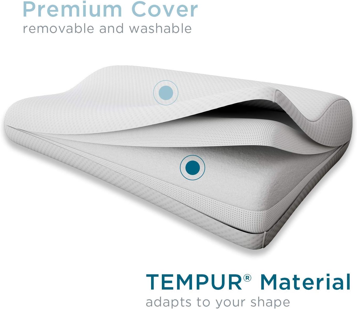 Tempur-Pedic TEMPUR-Ergo Neck Pillow Firm Support, Standard Size, White: Home & Kitchen