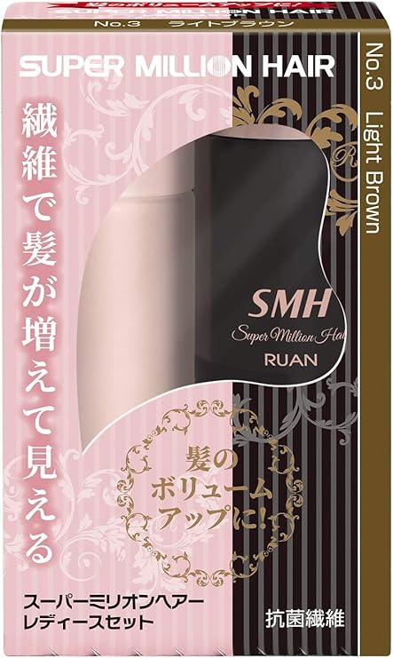 Amazon スーパーミリオンヘアー レディースセット スーパーミリオンヘアー10g スーパーミリオンヘアスプレー35g ライトブラウン No 3 スーパーミリオンヘアー 増毛 ボリュームアップスプレー 通販