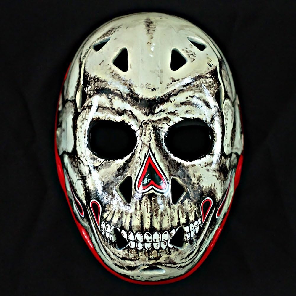 tripple_777 1:1 Custom Vintage Fiberglass Roller Ice Hockey Goalie Mask Helmet Gary Bromley Skelator HO34 : Sports & Outdoors