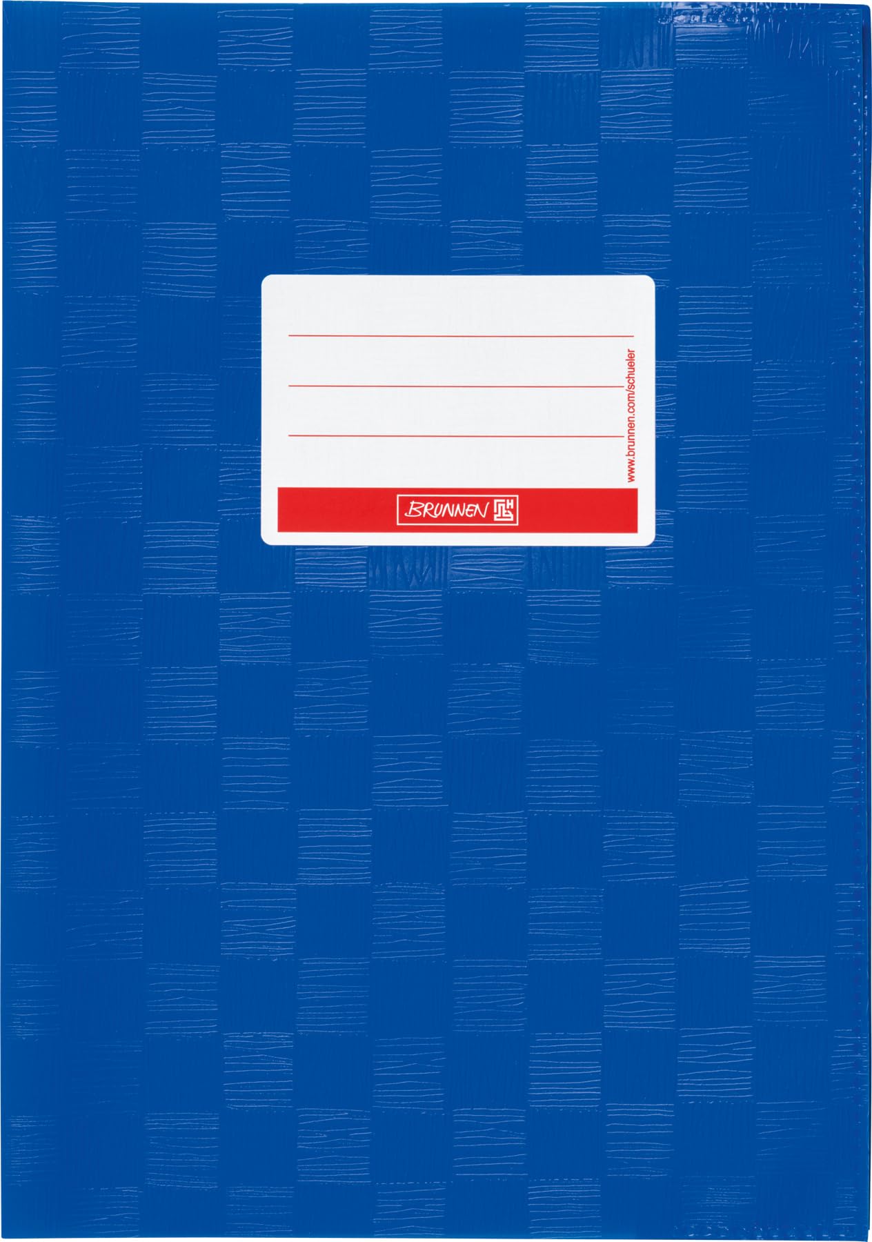 Brunnen Booklet Cover for A4 with Name tag and Structure Embossing/Bast Structure, 1 Envelope a4 Enzian-Blau