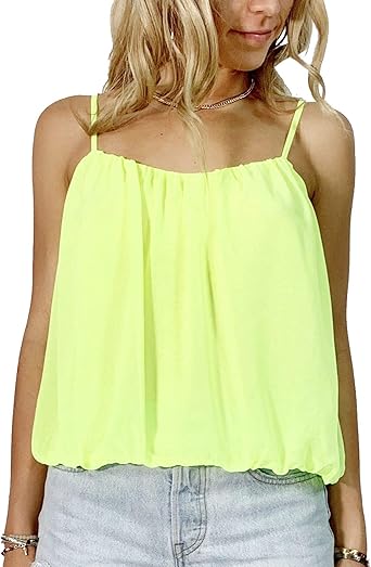 bubble hem sleeveless tops