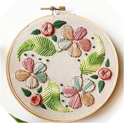 Amazon Co Jp Wmbroideryキット 刺繍キット3d刺繍初心者手作りクリエイティブ刺繍diy花ヨーロッパ刺繍 10 ホーム キッチン
