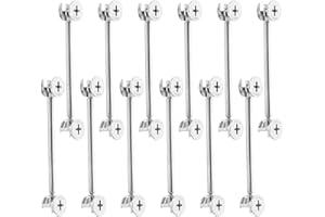 COOPHYA 20 Sets Dual Head Rod Furniture Connectors with Zinc Alloy Cam Lock Fittings, 48mm and 84mm Cabinet