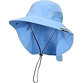 Neck Flap Sun Hat with Wide Brim,UPF 50+ Hiking Safari Fishing Caps for Men, Ideal for Outdoor