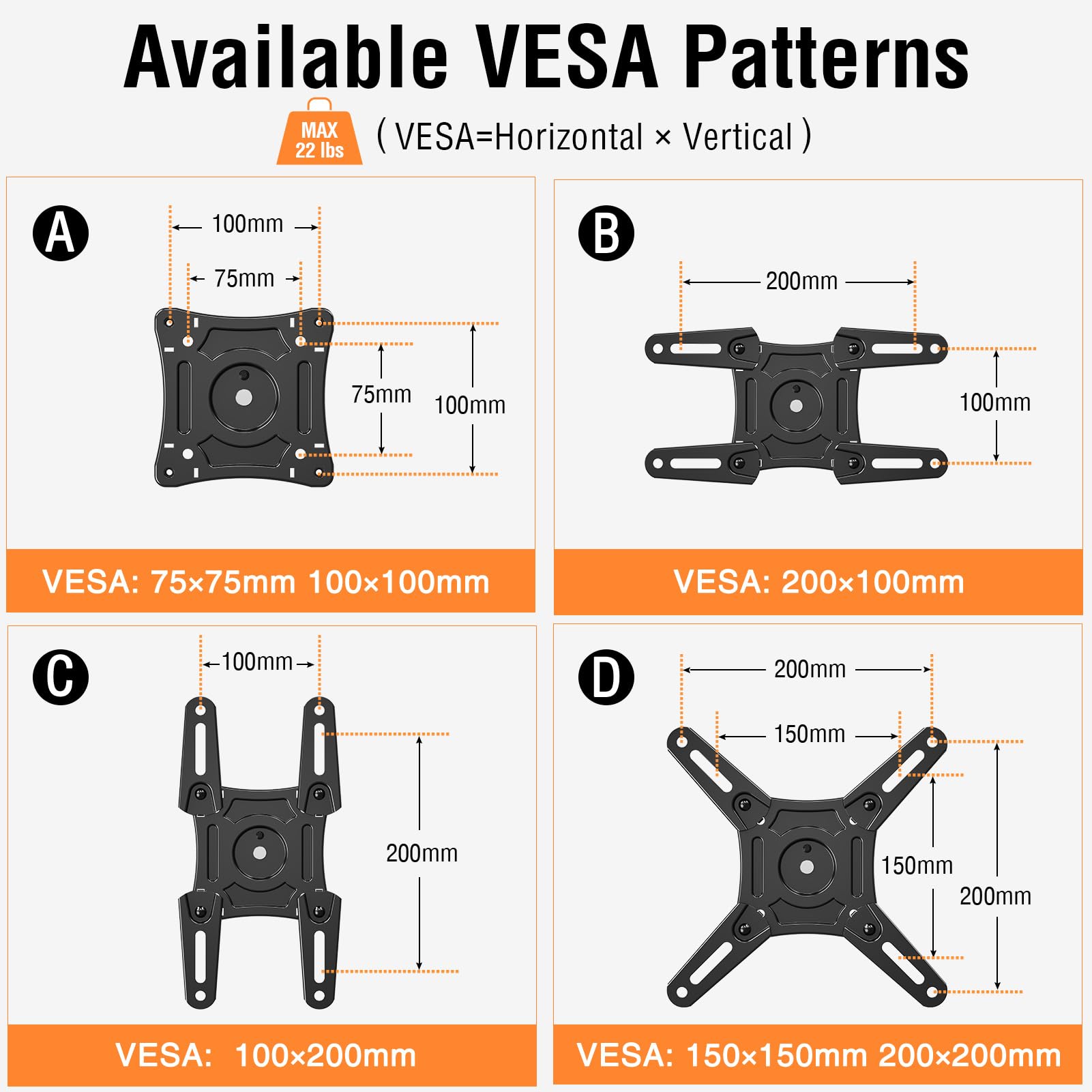 ELIVED Flip Down Ceiling TV Mount for Most 14-40 Inch TVs, Floding TV Mount for Flat and Pitched Roof, Height Adjustable Full Motion tv Bracket 360° Swivel, Max VESA 200x200mm, up to 22 Lbs, YD3030