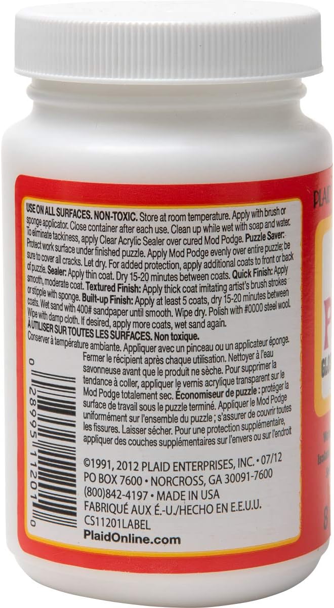 Mod Podge CS11201 Waterbase Sealer, Glue & Decoupage Finish, 8 oz, Gloss, 8 Fl Oz: Arts, Crafts & Sewing