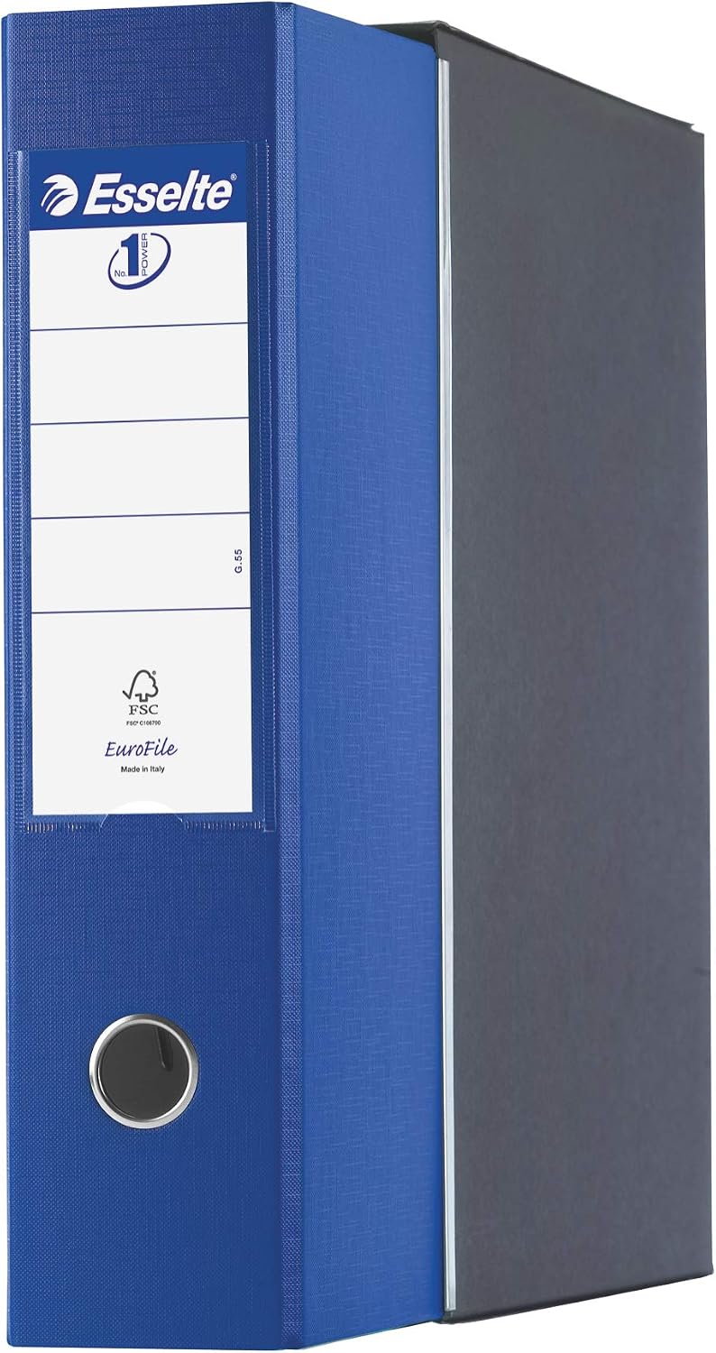 Esselte Eurofile Lever Arch File with Plastic Cover - Protocol Format Dorso 8 cm Blue - Image 3