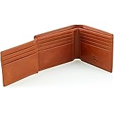 Stealth Mode Leather Bifold Wallet for Men - RFID Blocking, 11 Card Slots, Gift Box