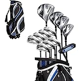 Precise S7 - Men's Golf Club Set | 18-Piece, Titanium Driver, Fairway Woods &amp; Hybrid, Irons Through Wedge, Putter, Regular To Tall, Right Hand