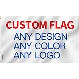Anley Single Sided Custom Flag 6x10 Foot Customized Flags Banners - Print Your Own Logo/Design/Words - Vivid Color, Canvas He