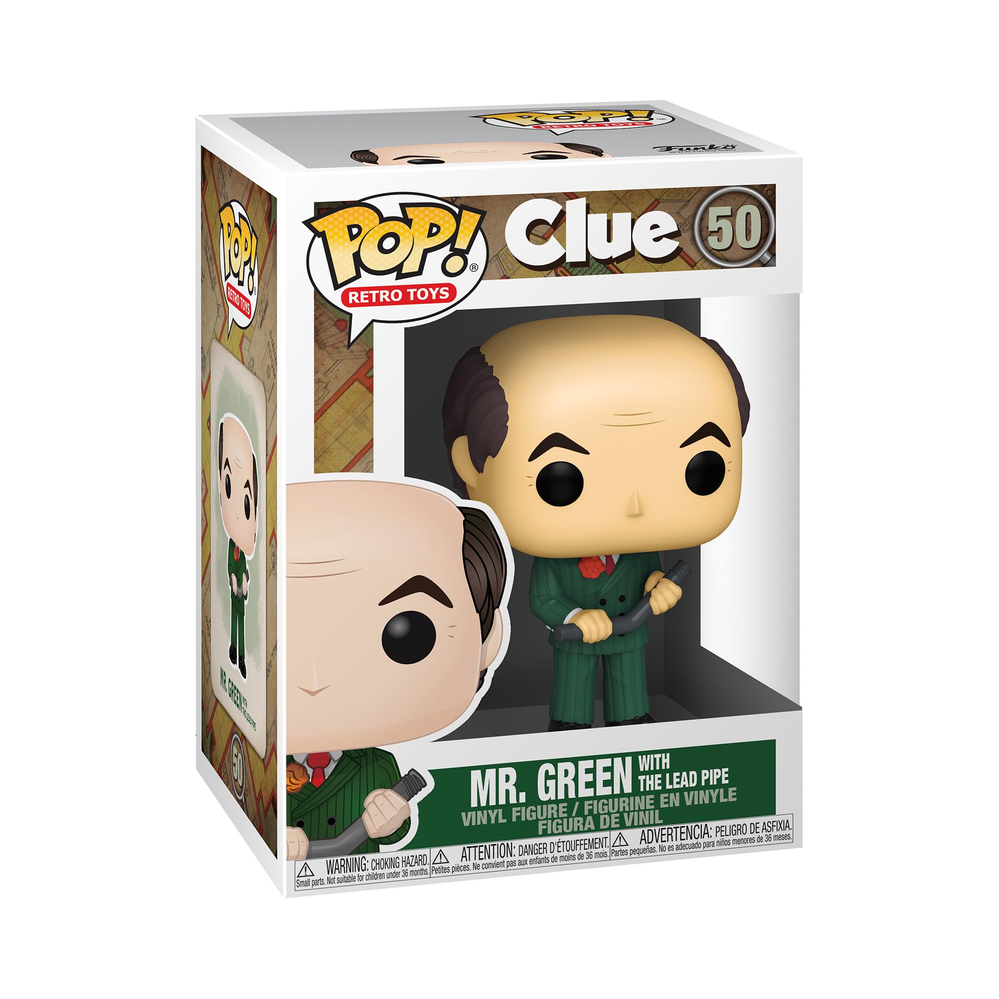 Funko Pop! Vinyl: Clue-Mr. GreenGreen With Lead Pipe - Collectable Vinyl Figure - Gift Idea - Official Merchandise - Toys for Kids & Adults - Ad Icons Fans - Model Figure for Collectors and Display