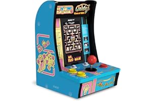 Arcade1Up Class of ‘81 Ms. PAC-Man/Galaga Countercade – 3 Classic Games, Retro Game Console for Home, Portable Console with 7-inch Screen, Table-top Video Game for Game Room