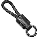 RONGBOER Handmade Cowhide Leather Short Keychain,Car Key Chain Accessories,Keychains for Women And Men,Cell Phone Lanyard