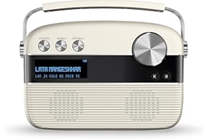 Saregama Carvaan- Portable Digital Music Player (Porcelain White) (Porcelain White, Without App)