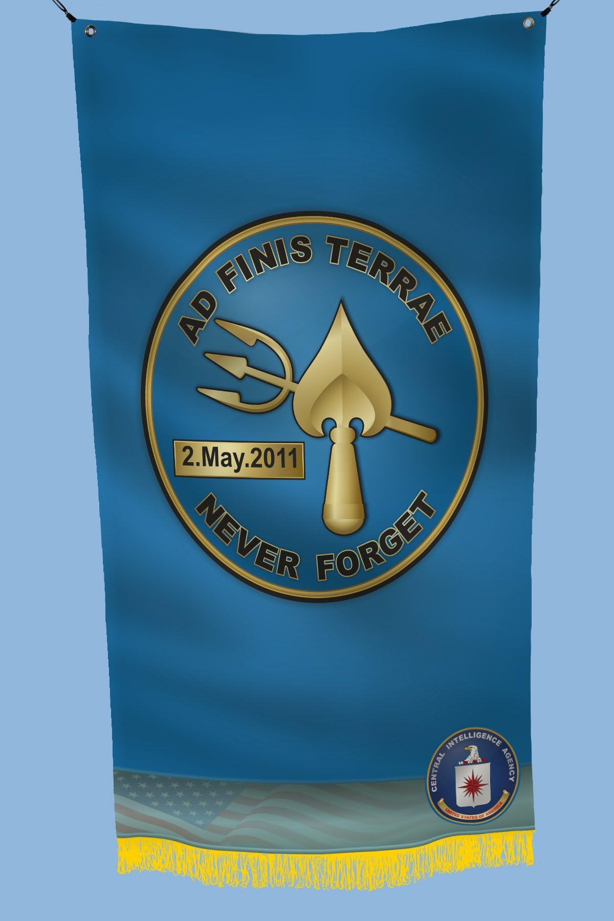 CIA SOG Special Operations Group Seal Team Six Neptune Spear UBL Tie Garage Hangar Basement Flag 2x3 Feet