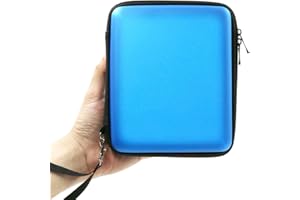 ADVcer 2DS Case, EVA Waterproof Hard Shield Protective Carrying Case with Hand Wrist Strap and Double Zipper Compatible with Nintendo 2DS (Blue)