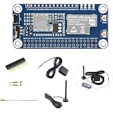SX1262 LoRaWAN/GNSS HAT SX1262 RF Chip LoRa Module Expansion Board for Raspberry Pi 5/4B/3B+/Pi3B/Pi Zero W WH/Zero 2W, with Magnetic CB Antenna, Suitable for Sub-GHz Band Network, with GNSS Antenna
