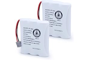 QBLPOWER BT905 BT-800 Cordless Phone Rechargeable Battery Compatible with Uniden BT-905 BT800 BT-1006 BBTY0663001 BP-800 BP-905 P-P501 P-P508 3.6v 600mAh Ni-CD (Pack of 2)