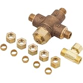 Tempering Valve,Compression Inlet,Brass