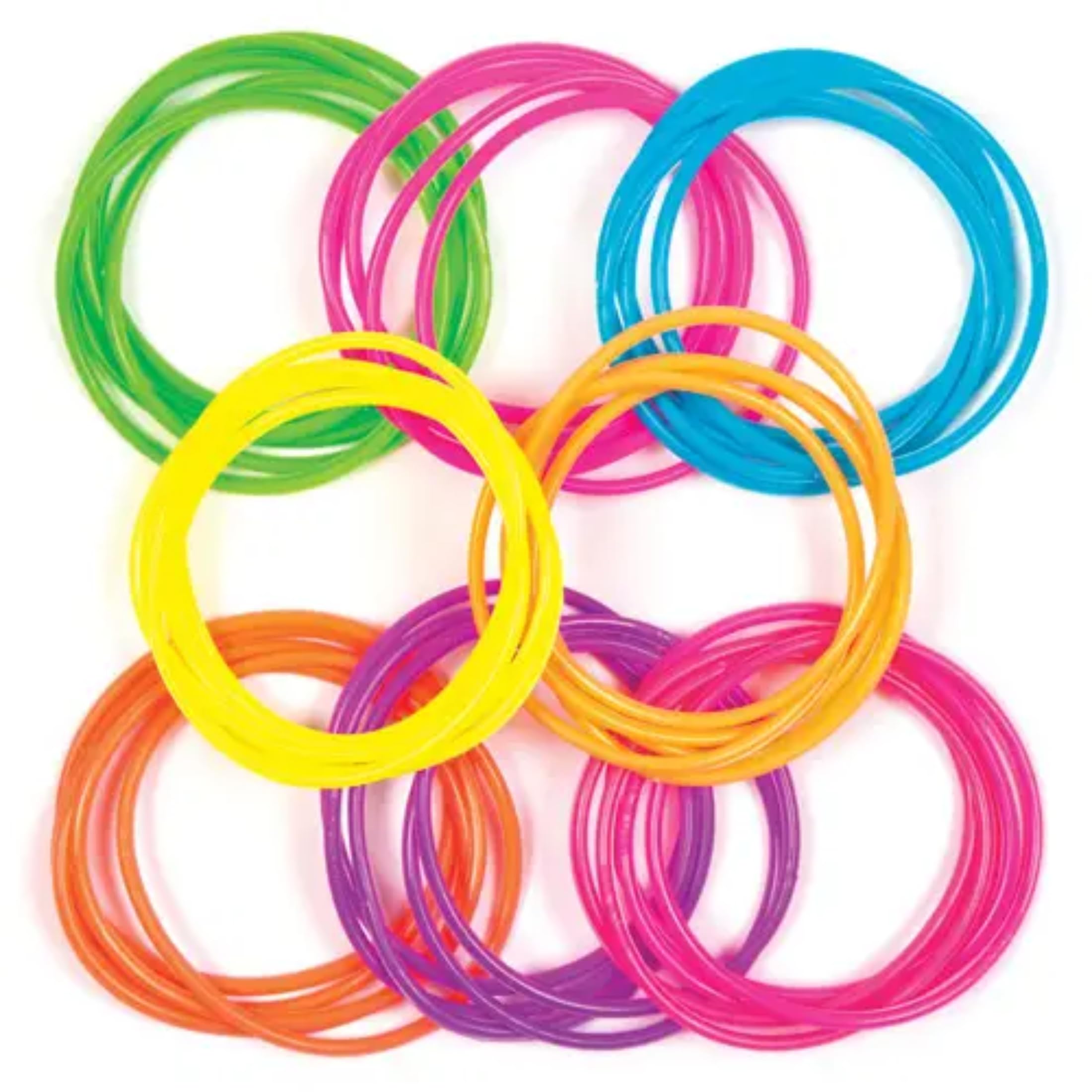 Baker Ross AV169 Gummy Bracelets - Pack of 40, For Kids Party Bag Favours, Friendship Bangles, Silicone Wristbands or Small Pocket Money Toys