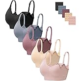 HBselect Women Maternity Bras 5 Pack Nursing Bras for Breastfeeding Seamless Pregnancy Sleep Bralette with Extra Extenders