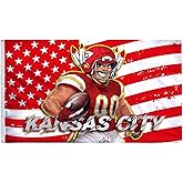 Aoryalps Kansas City Outdoor Flag, 3' x 5' Banner, Polyester Fabric, Fade Resistant, Ideal for Gardens, Patios, Home Décor