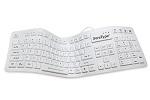 SaniType Washable "Soft-touch Comfort" Hygienic Keyboard (USB) (White) | KBSTFC106-W