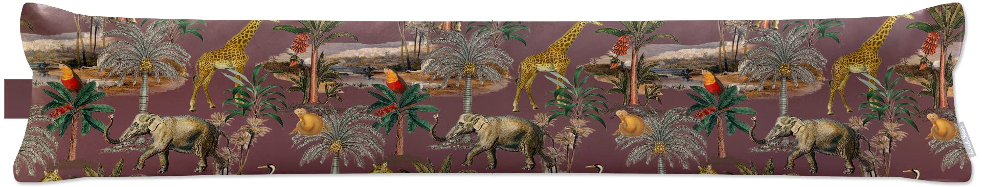 Izabela Peters Luxurious Eco-Friendly Draught Excluder - Safari Voyage - Italian Grape - Standard - Window Door Seal, Fabric Draft Excluder Cushion Stopper For Door Bottom
